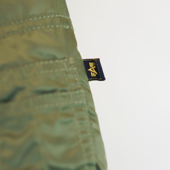 Alpha Industries Green Reversible MA-1 Bomber Flight Jacket - Picture 8 of 11